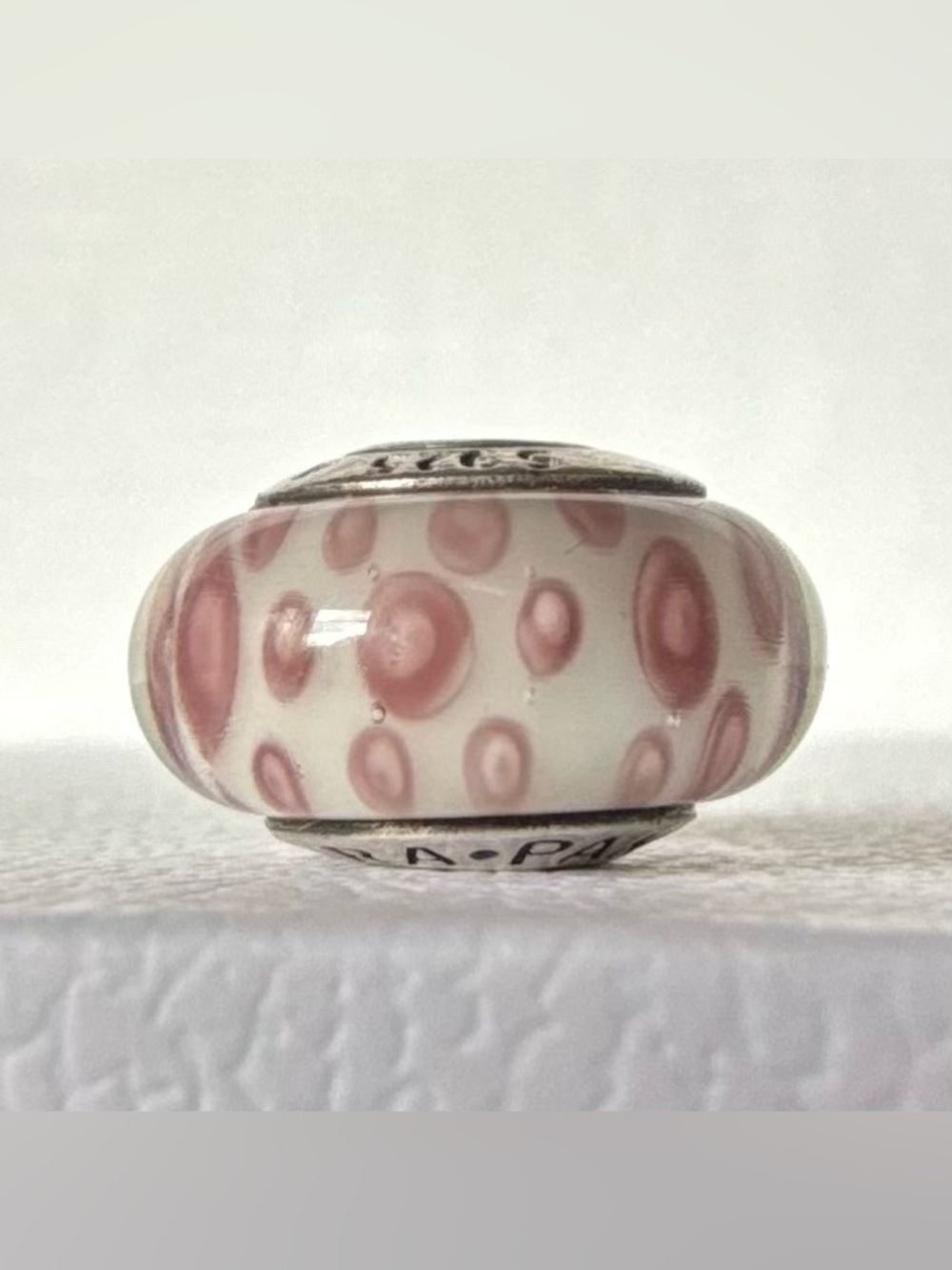 Pandora Snow Leopard Murano Glass Charm